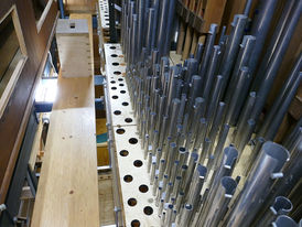 Sanierung der "Lötzerich" Orgel in St. Crescentius (Foto: Karl-Franz Thiede)